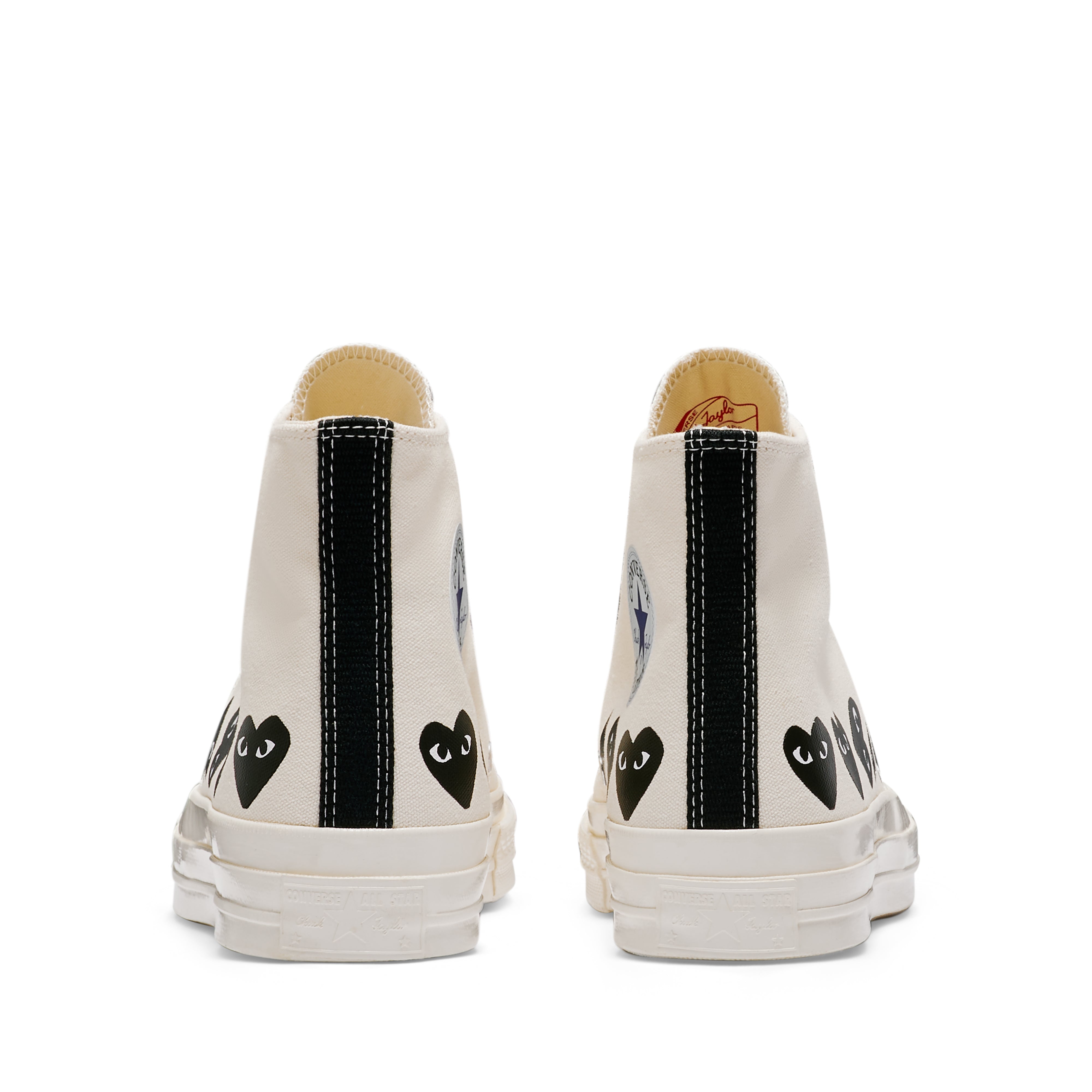 White high top sales converse heart