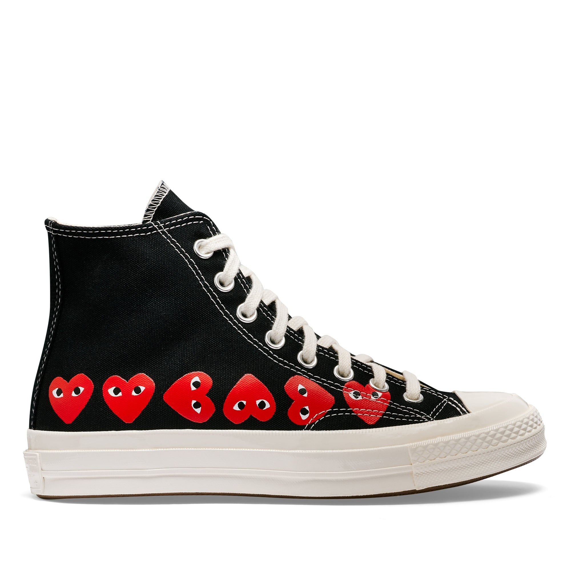 Play Converse - Multi Red Heart Chuck Taylor All Star '70 High Sneakers - (Black) view 1