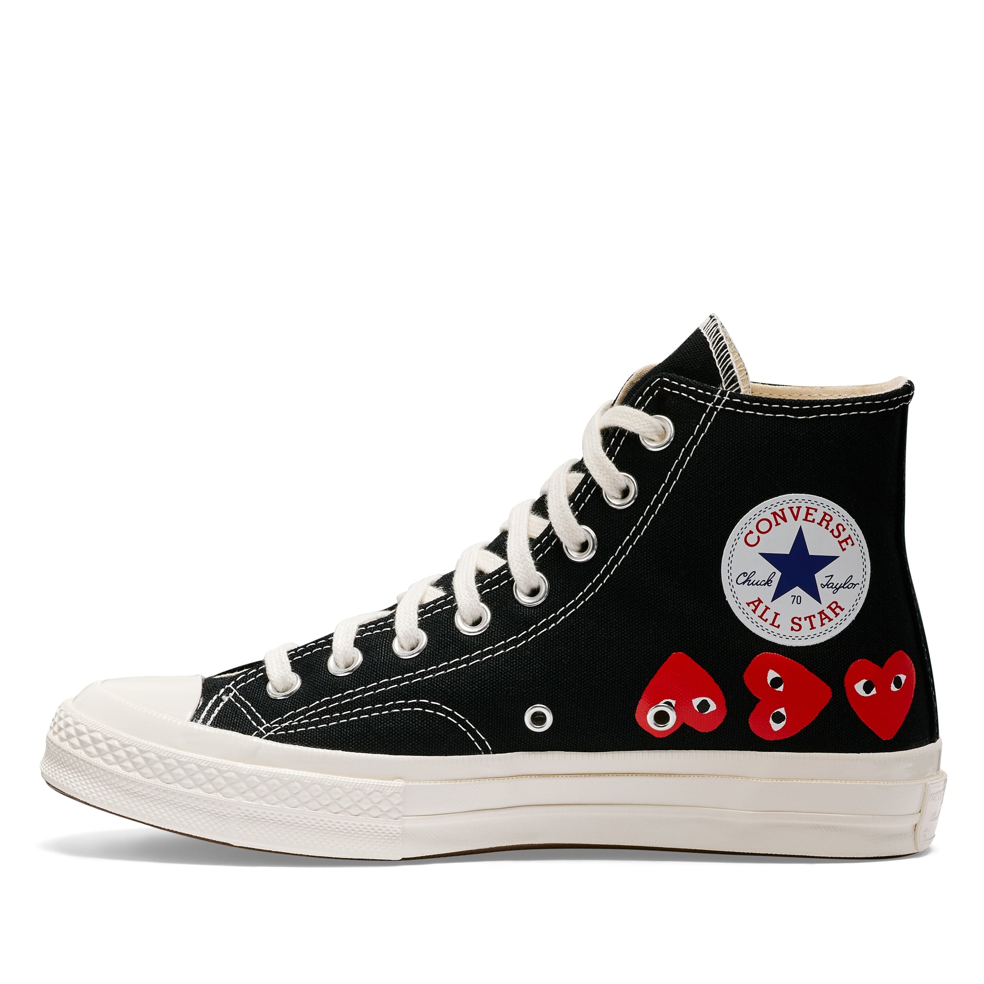 Play Converse - Multi Red Heart Chuck Taylor All Star '70 High Sneakers - (Black) view 2