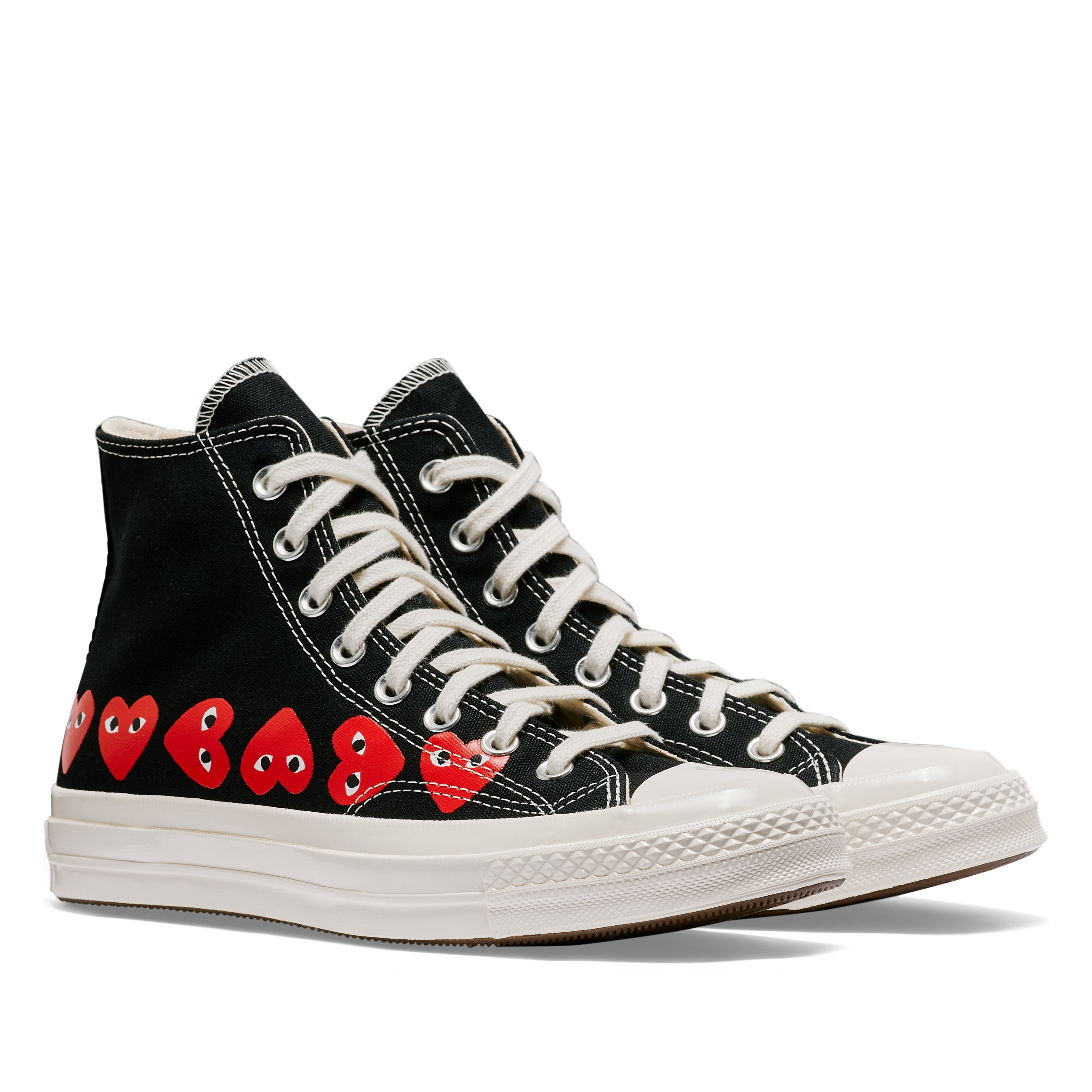 White high top clearance converse with red heart