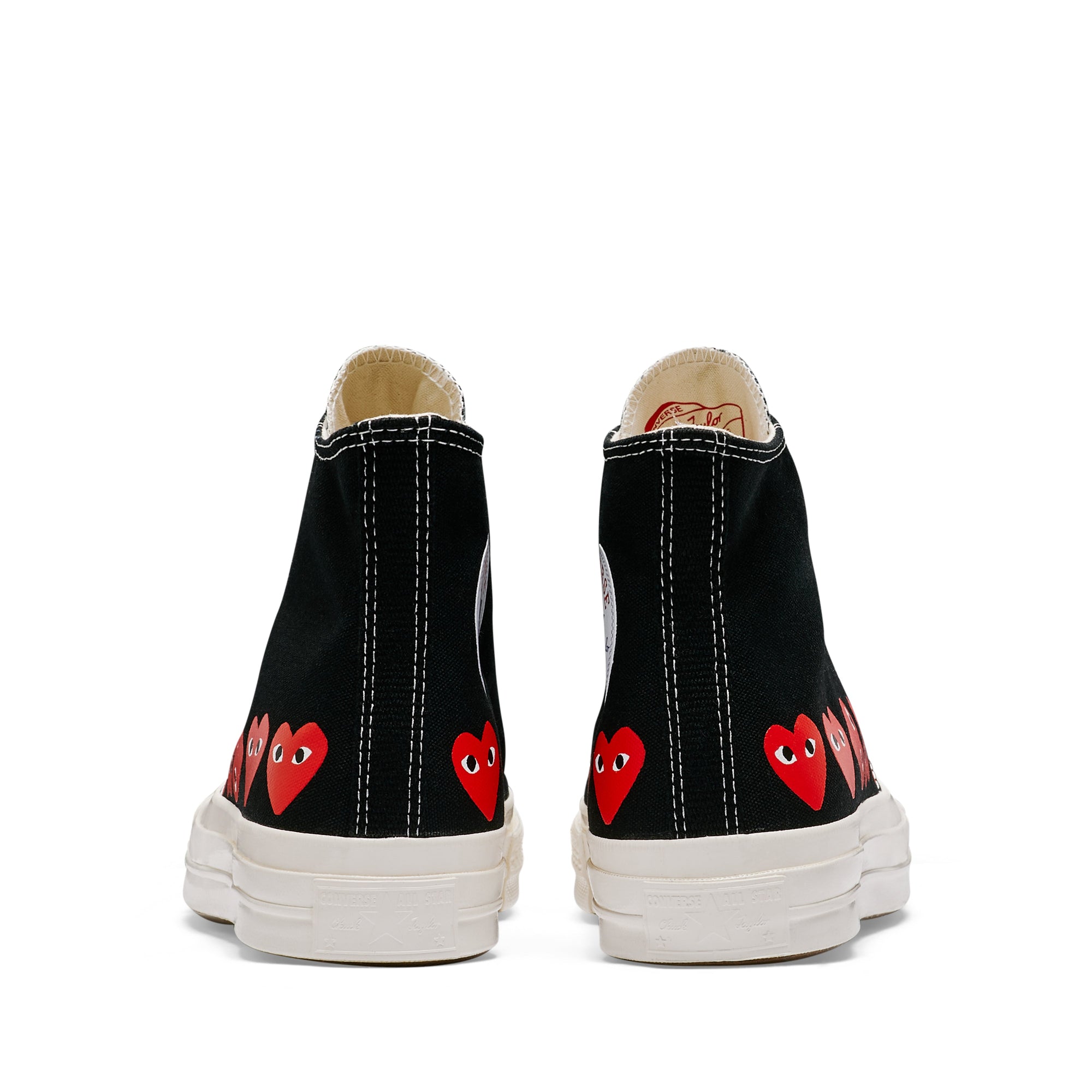 Play Converse - Multi Red Heart Chuck Taylor All Star '70 High Sneakers - (Black) view 4