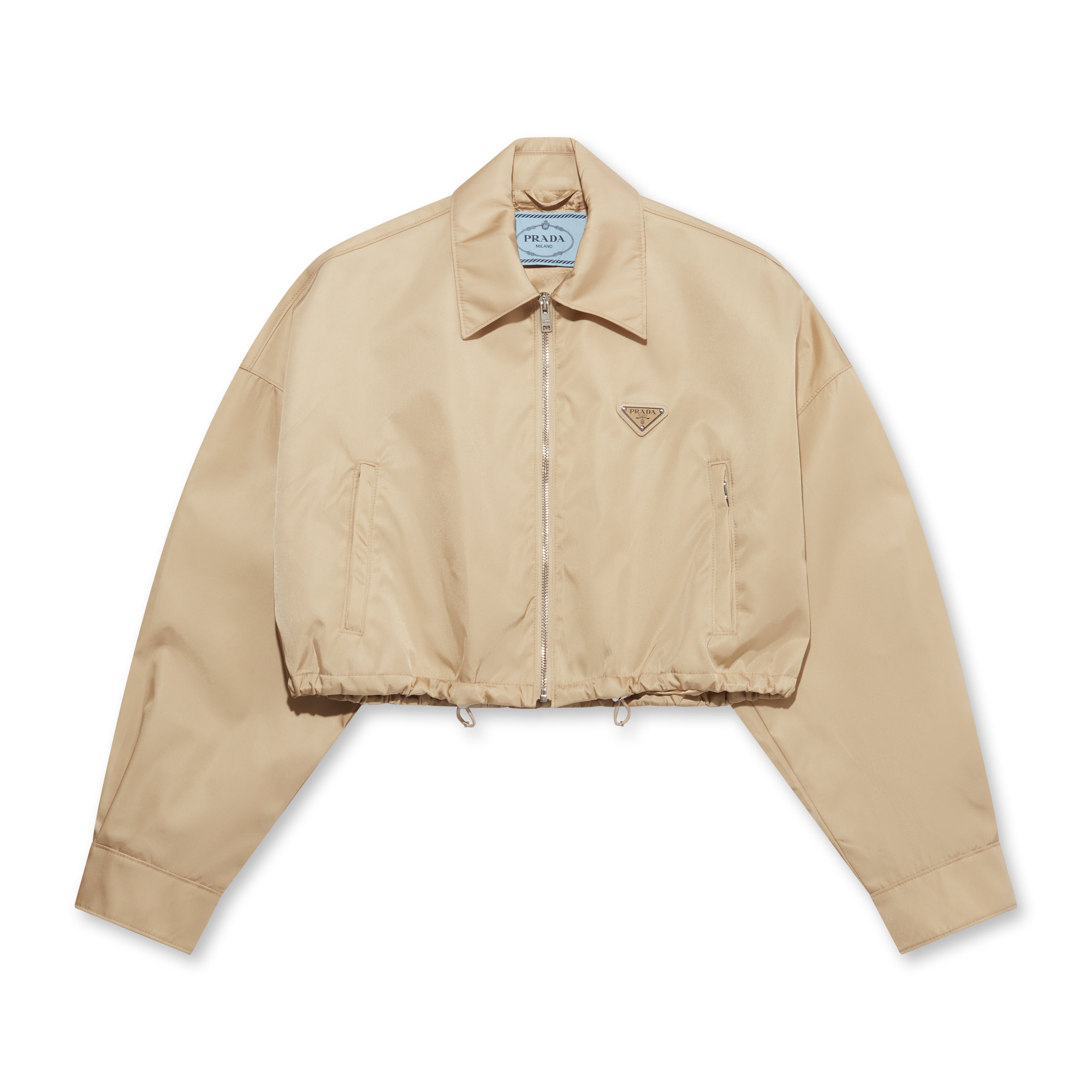 Cropped nylon outlet jacket