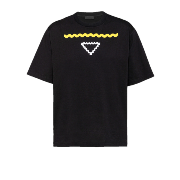 PRADA - Embroidered T-Shirt - (Black)