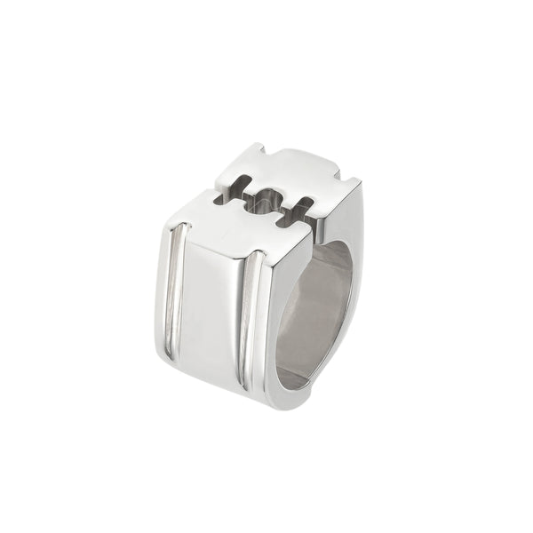 Hannah Martin_Hannah Martin X Applied Art Forms - Razor Ring Block Silver - (Silver)_RINGS