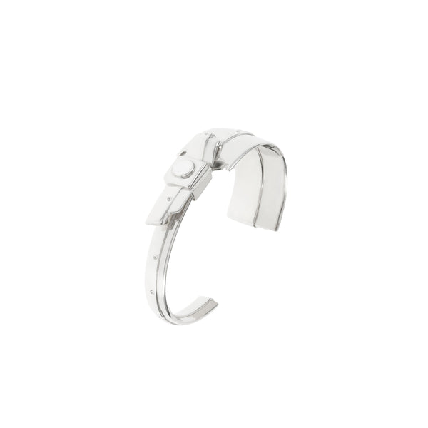 Hannah Martin_Hannah Martin X Applied Art Forms - Razor Wristband Wide - (Silver)_BRACELETS