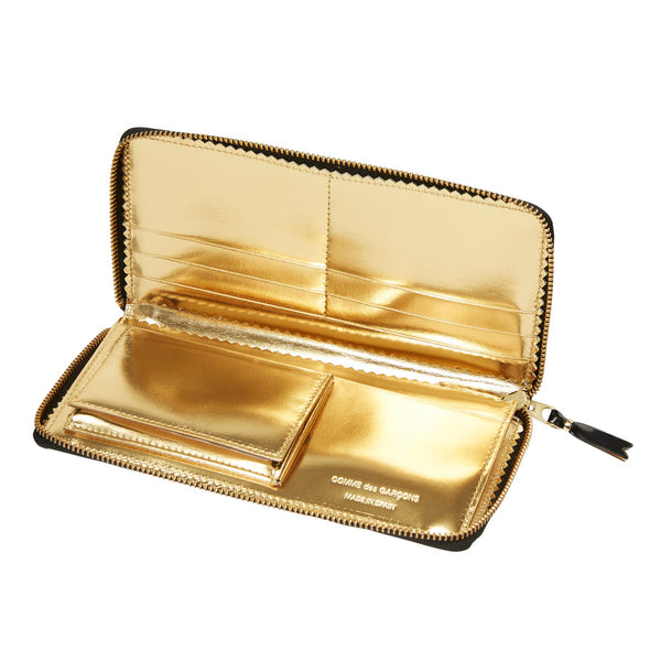 CDG Wallet_Cdg Wallet - Mirror Inside Long Wallet - (Gold SA0110MI)_WALLETS