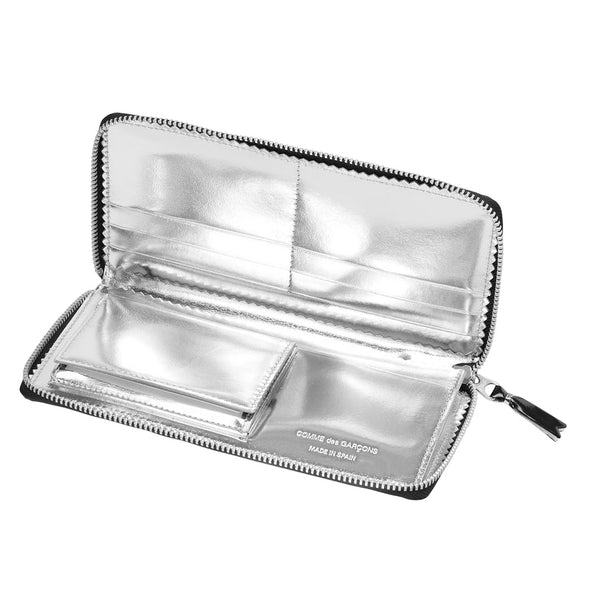 CDG Wallet_Cdg Wallet - Mirror Inside Long Wallet - (Silver SA0110MI)_WALLETS