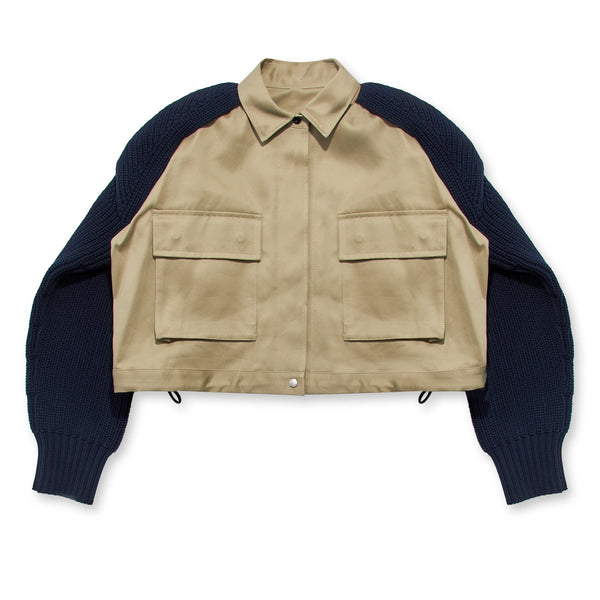 SACAI - Women's Cotton Chino Knit Blouson - (Beige)