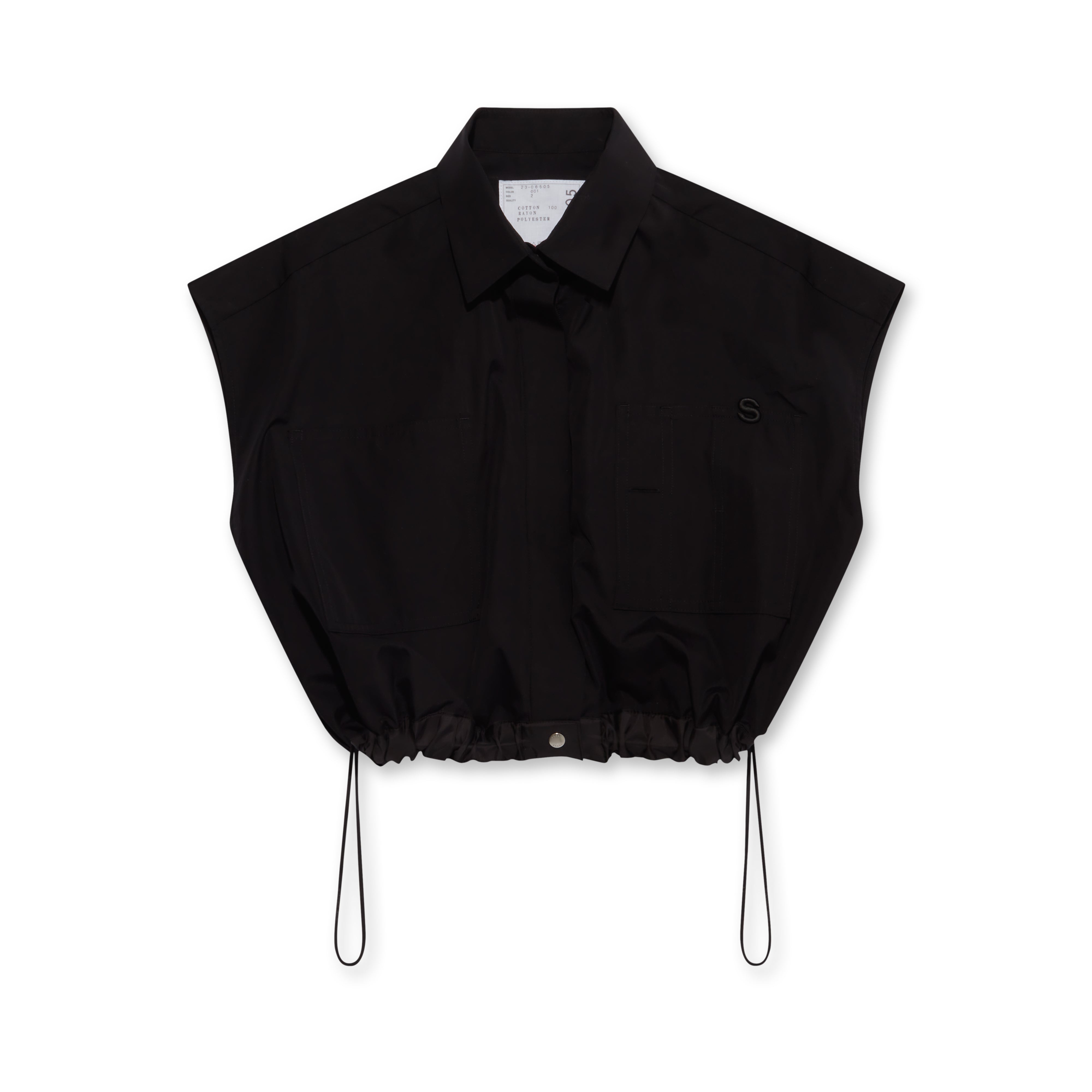 SACAI: Women's Thomas Mason Edition Shirt (Black) | DSMS E-SHOP