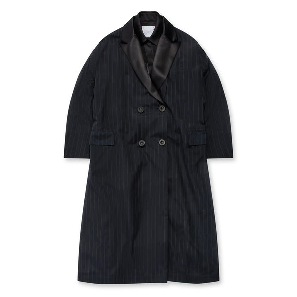 Sacai - Women'S Chalk Stripe Coat - (Navy)