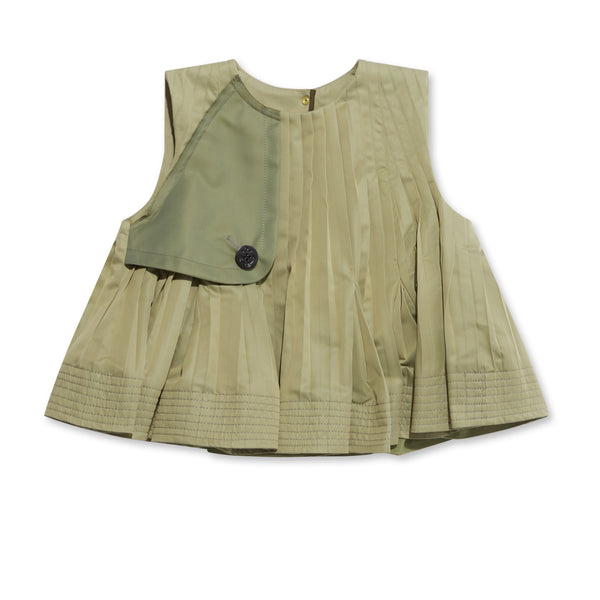 SACAI - Women's Cotton Gabardine Pullover - (Light Khaki)