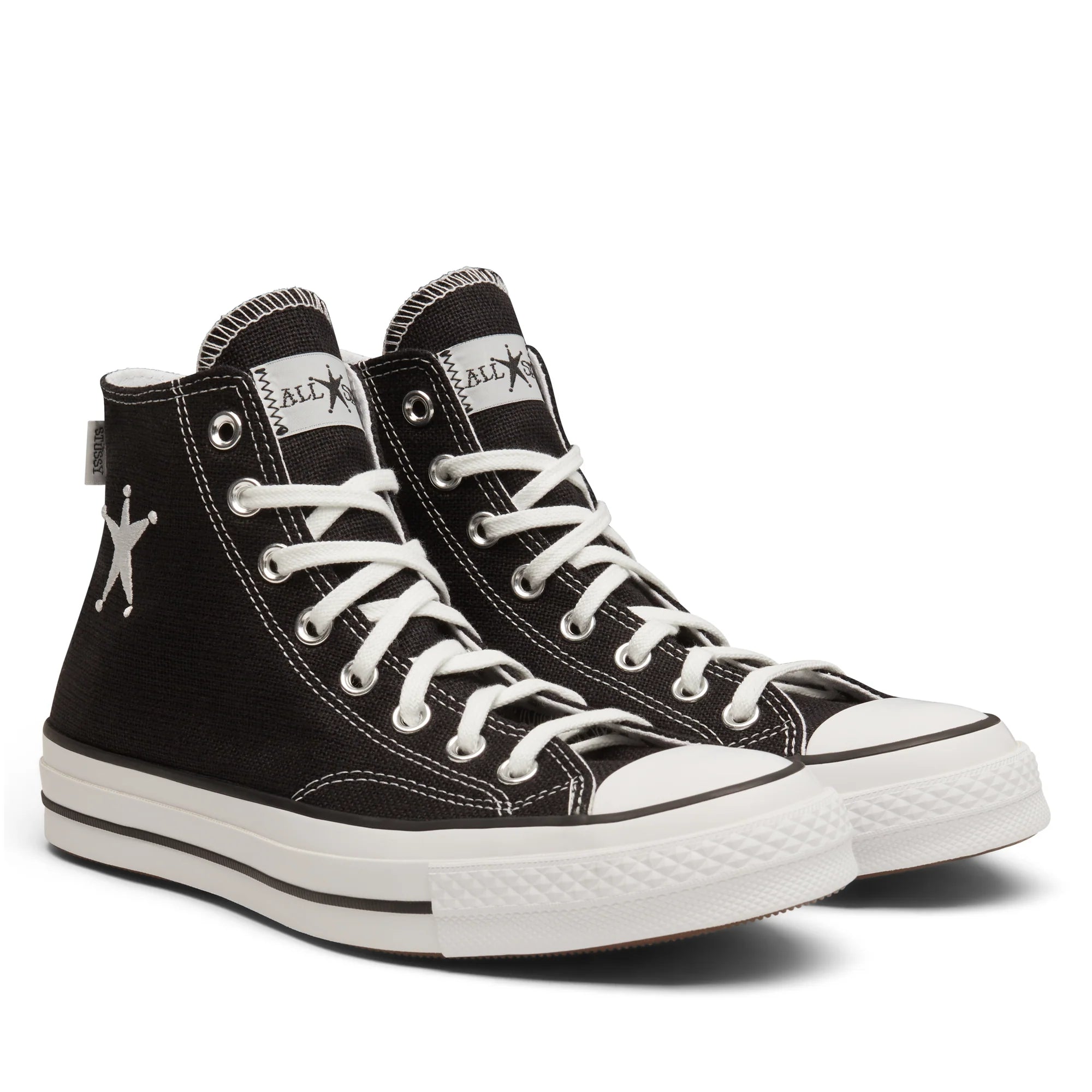 Half white clearance half black converse