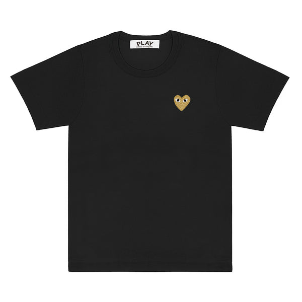 PLAY - Gold Heart T-Shirt - (T215)(T216)(Black)