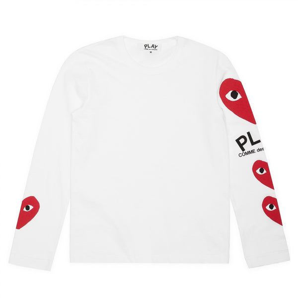 PLAY - 3 Heart Long Sleeve - (T259) (T260)(White)