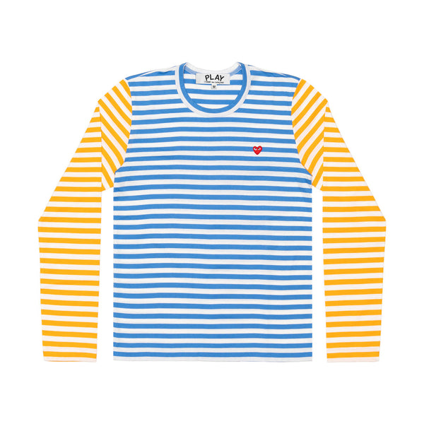 PLAY -  Bi-Colour Stripe T-Shirt - (T317)(T318)(Blue)
