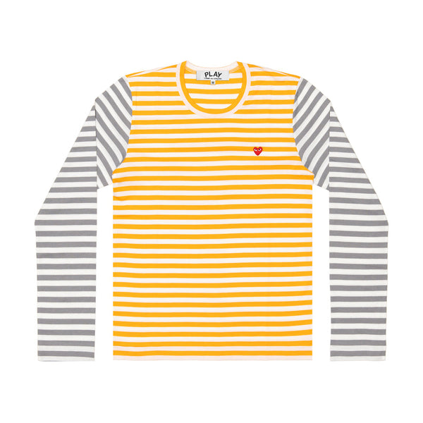 PLAY -  Bi-Colour Stripe T-Shirt - (T317)(T318)(Yellow)