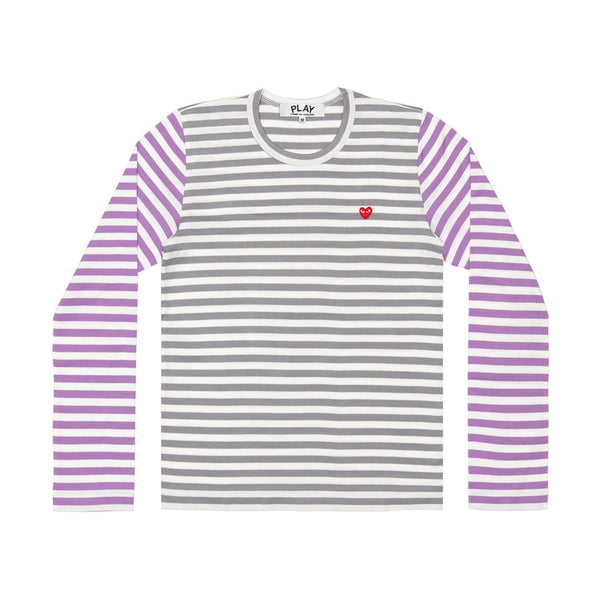 PLAY -  Bi-Colour Stripe T-Shirt - (T317)(T318)(Grey)