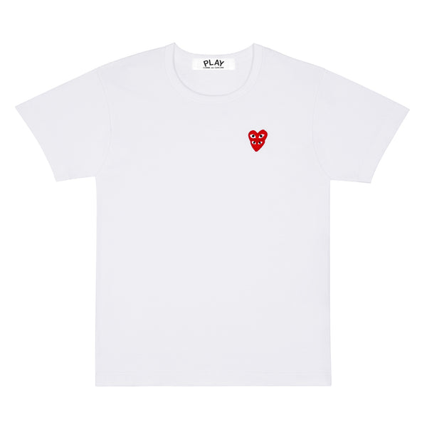 PLAY - Double Red Emblem T-Shirt - (T287)(T288)(White)