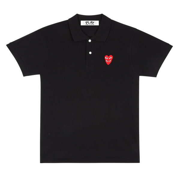PLAY - Double Red Emblem Polo - (T289)(T290)(Black)