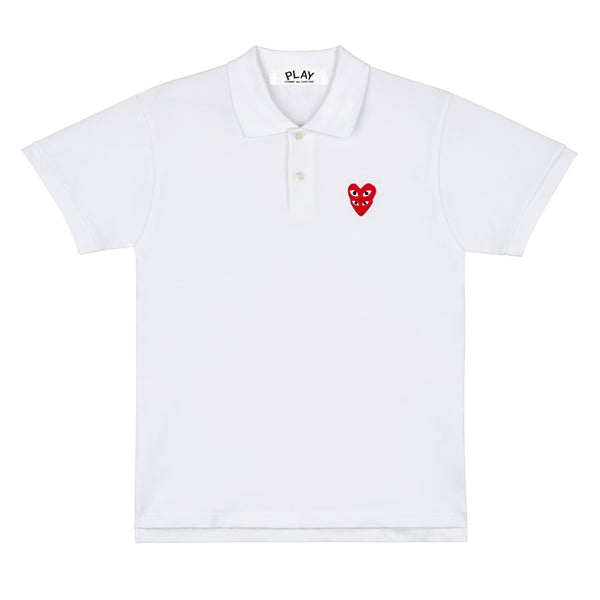 PLAY - Double Red Emblem Polo - (T289)(T290)(White)