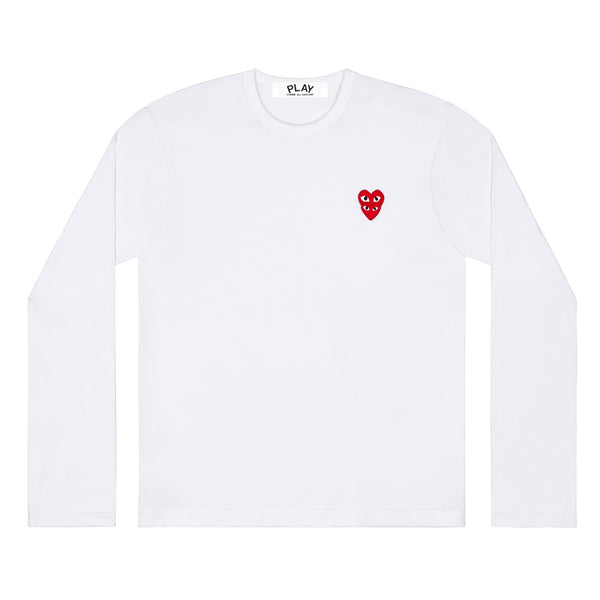 PLAY - Longsleeve T-Shirt with Double Red LS T-Shirt - (T291)(T292)(White)