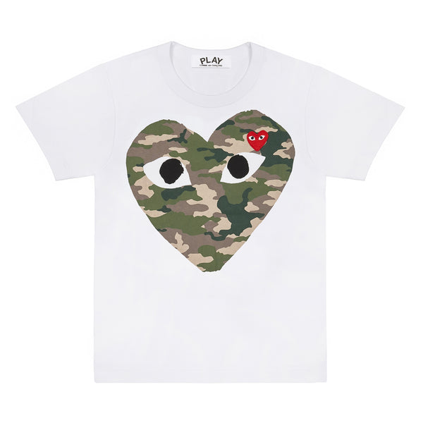 PLAY - Camouflage Heart Big T-Shirt - (T241)(T242)(White)