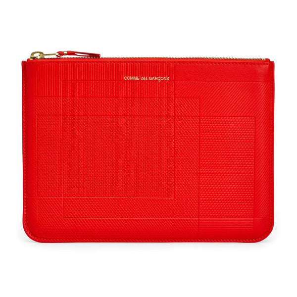 CDG WALLET - Intersection Big Zip Pouch - (Red SA5100LS)
