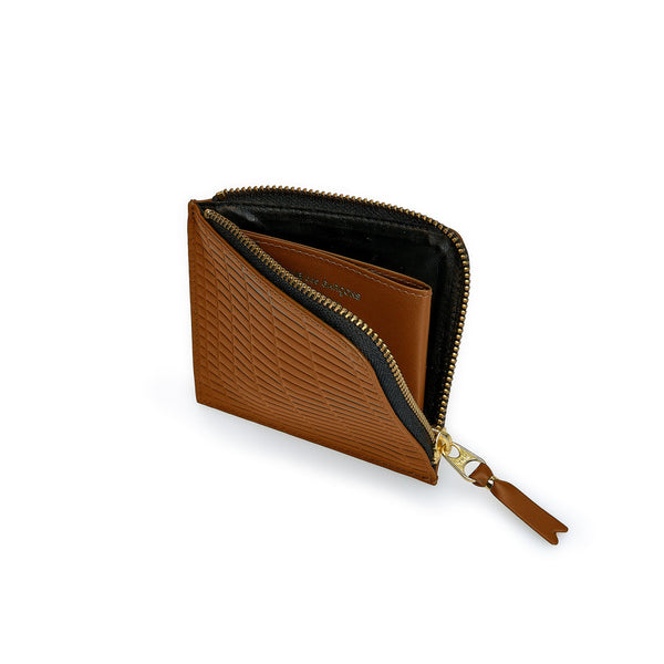 CDG Wallet_Cdg Wallet - Brick Zip Around Wallet - (Beige SA3100BK)_WALLETS