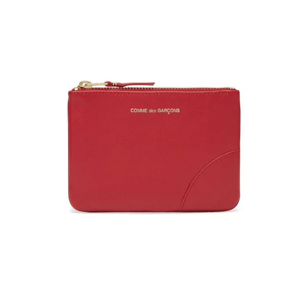 CDG WALLET - Classic Colour Zip Pouch -(Red SA8100)