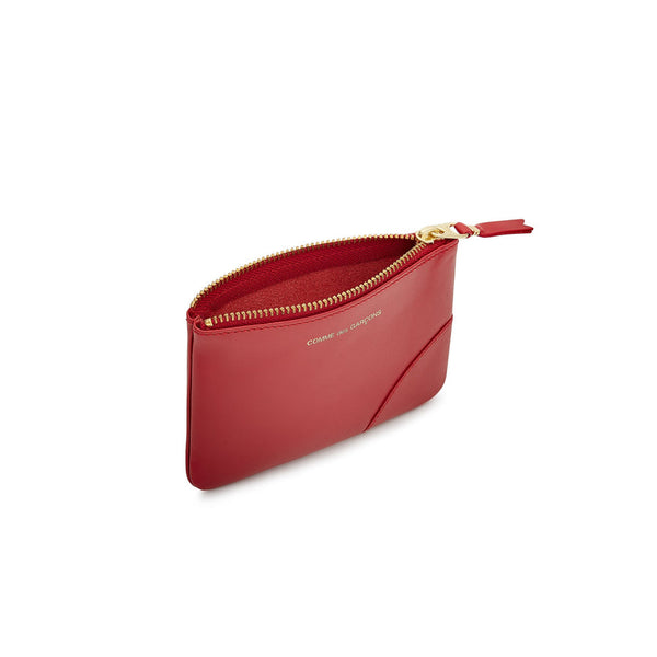 CDG WALLET - Classic Colour Zip Pouch -(Red SA8100)