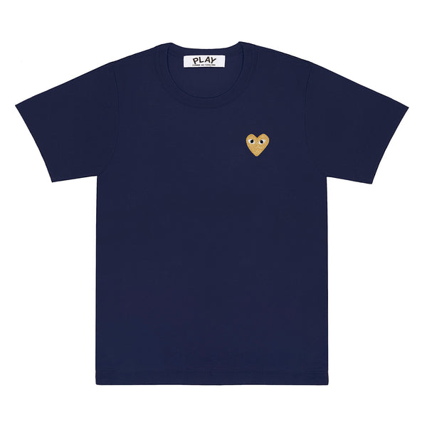 PLAY - Gold Heart T-Shirt - (T215)(T216)(Navy)