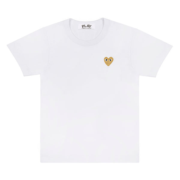 PLAY - Gold Heart T-Shirt - (T215)(T216)(White)