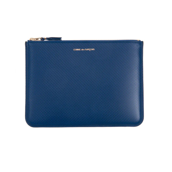 CDG Wallet_Cdg Wallet - Luxury Group Zip Pouch - (Blue SA5100LG)_WALLETS