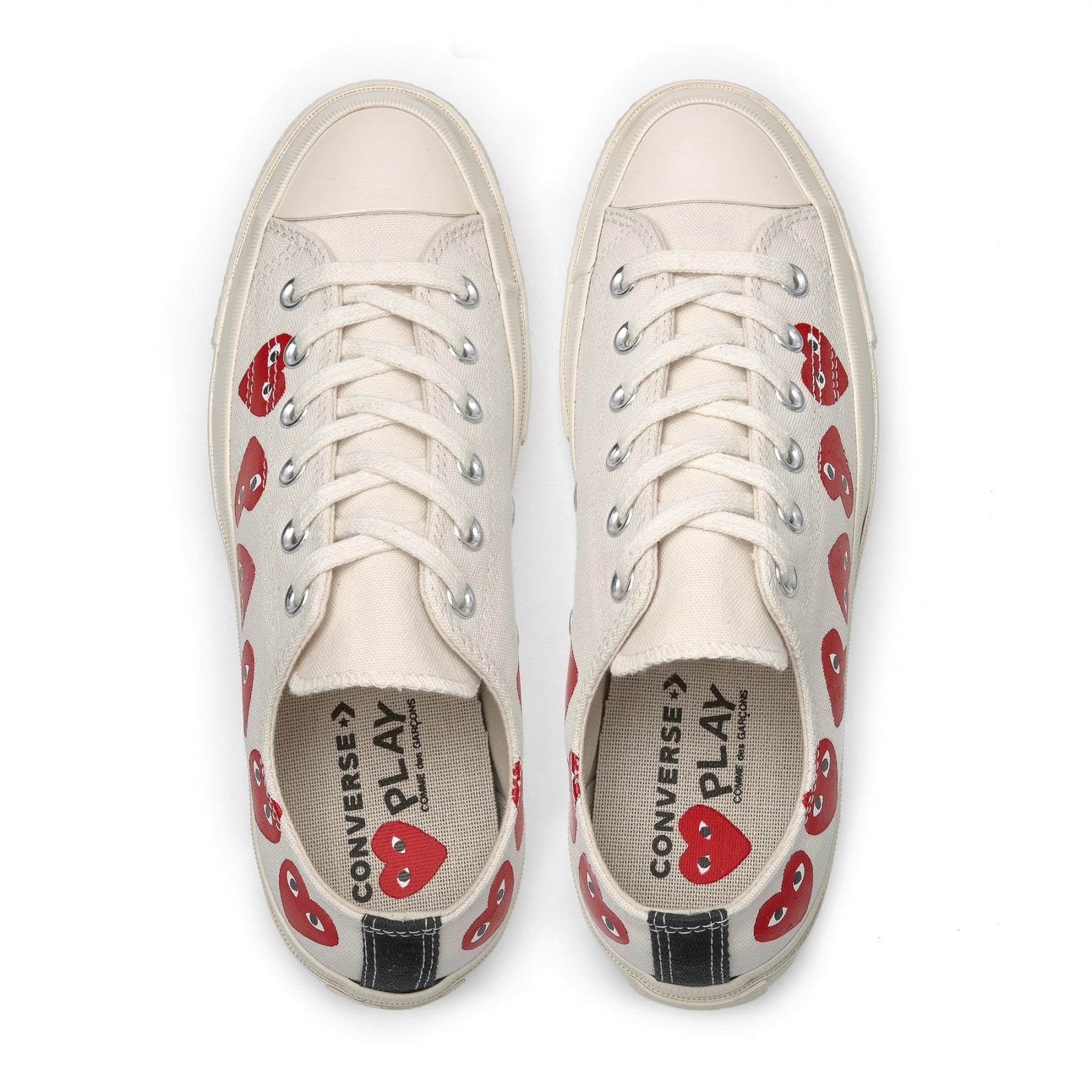 PLAY CONVERSE - Multi Heart Chuck Taylor Low Top - (White) view 5