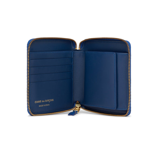 CDG Wallet_Cdg Wallet - Luxury Full Zip Around Wallet - (Blue SA2100LG)_WALLETS