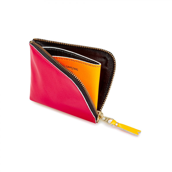CDG Wallet_Cdg Wallet - Super Fluo Zip Around Wallet - (Pink SA3100SF)_WALLETS