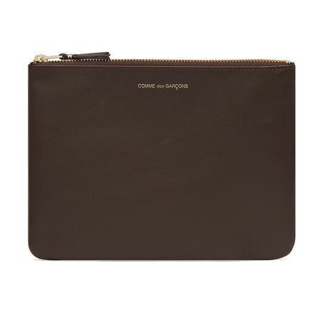 CDG WALLET - Classic Leather Zip Pouch - (Brown SA5100)