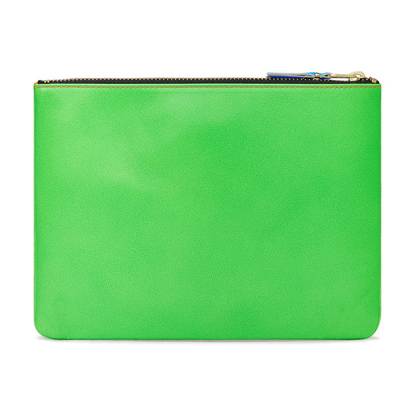 CDG Wallet_Cdg Wallet - Super Fluo Big Pouch - (Orange/Green SA5100SF)_POUCHES