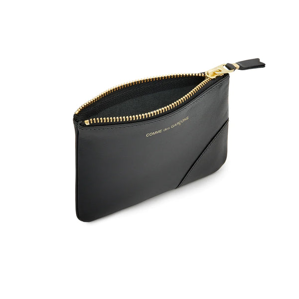 CDG Wallet_Cdg Wallet - Classic Leather Zip Pouch - (Black SA8100)_WALLETS