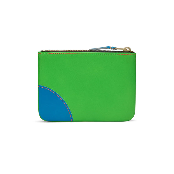CDG Wallet_Cdg Wallet - Super Fluo Top Zip - (Green/Orange SA8100SF)_WALLETS
