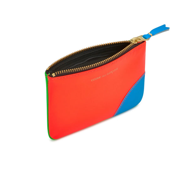 CDG Wallet_Cdg Wallet - Super Fluo Top Zip - (Green/Orange SA8100SF)_WALLETS