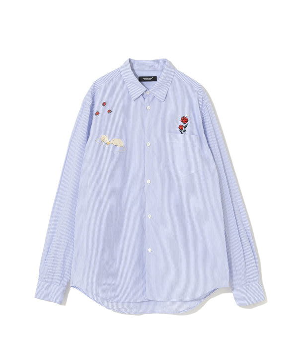 UNDERCOVER - Rose Stripe L/S Shirt - Blue ST