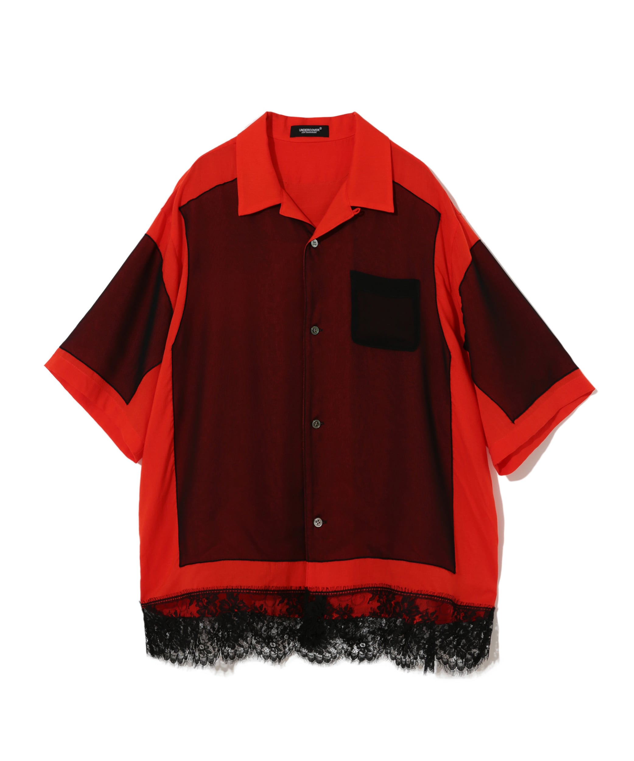 Undercover: Women'S Layered Lace Shirt (Orange) | DSMS E-SHOP