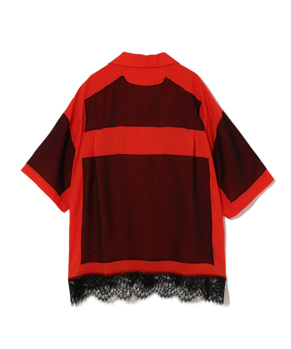 Undercover_Undercover - Women'S Layered Lace Shirt - (Orange)_JACKETS