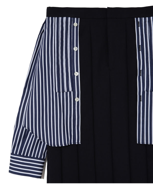 Undercover_UNDERCOVER - Women's Skirt With Shirt Detail - (Navy)_SKIRTS